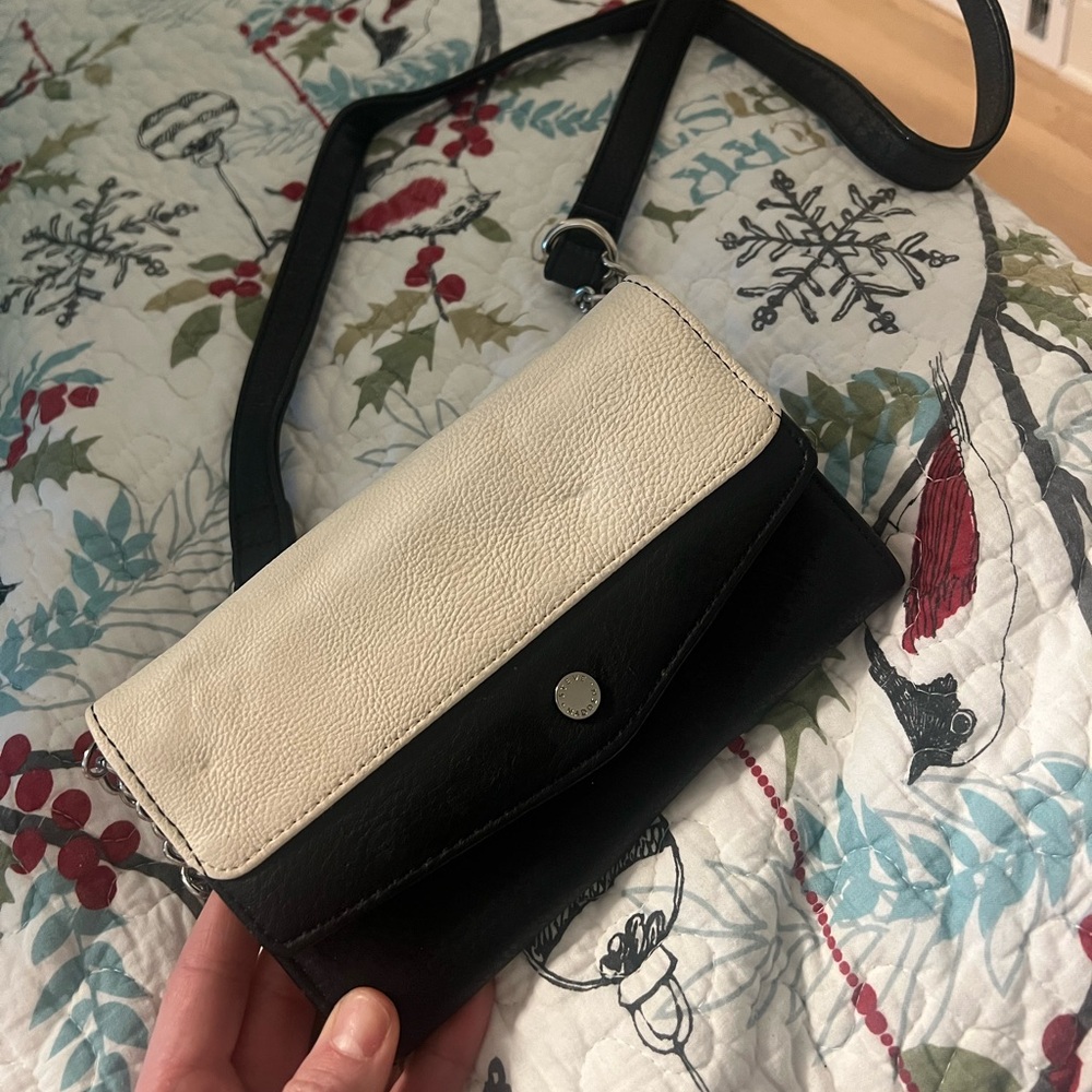 Steve Madden Two-Tone Black and White Crossbody Bag